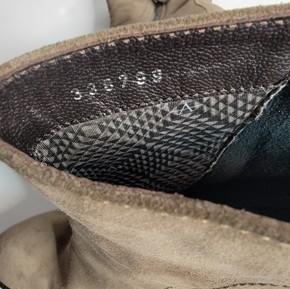 Aquatalia Ilena Heel Boots Sz 10 Suede Ankle Booties Tan - Picture 6 of 11